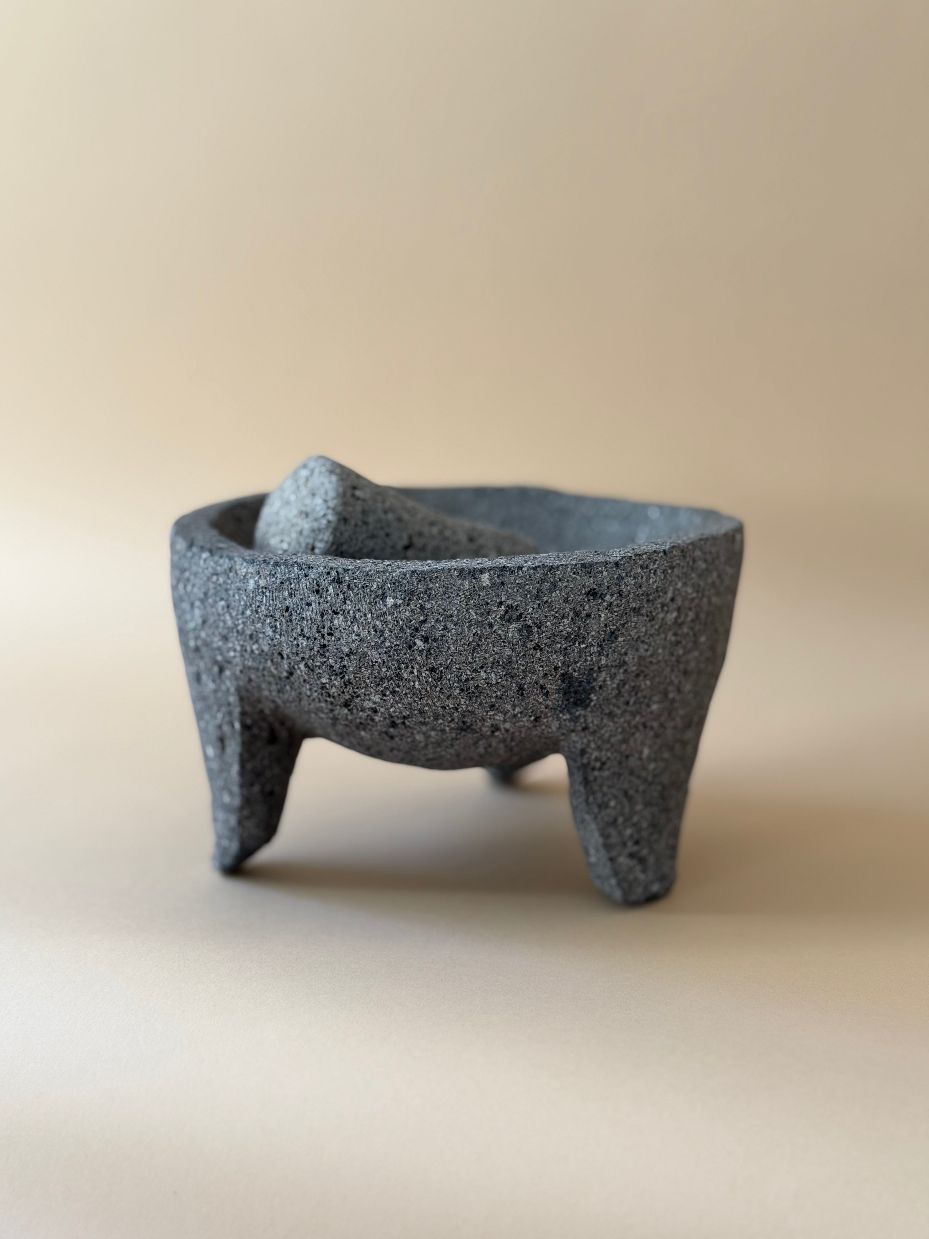 Traditional Three-Legged Molcajete