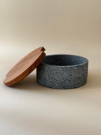 Volcanic Stone Tortillero with Tzalam Wood Lid