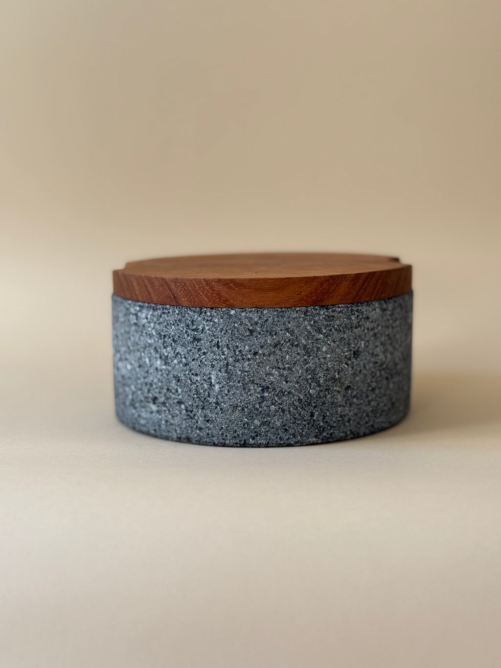 Volcanic Stone Tortillero with Tzalam Wood Lid