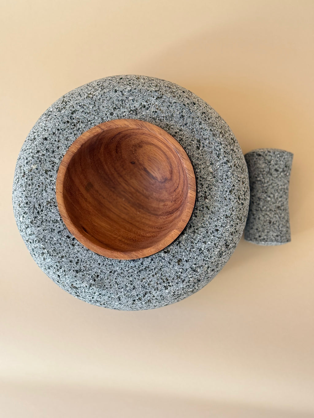 Artisan Donut Molcajete with Parota Center Bowl