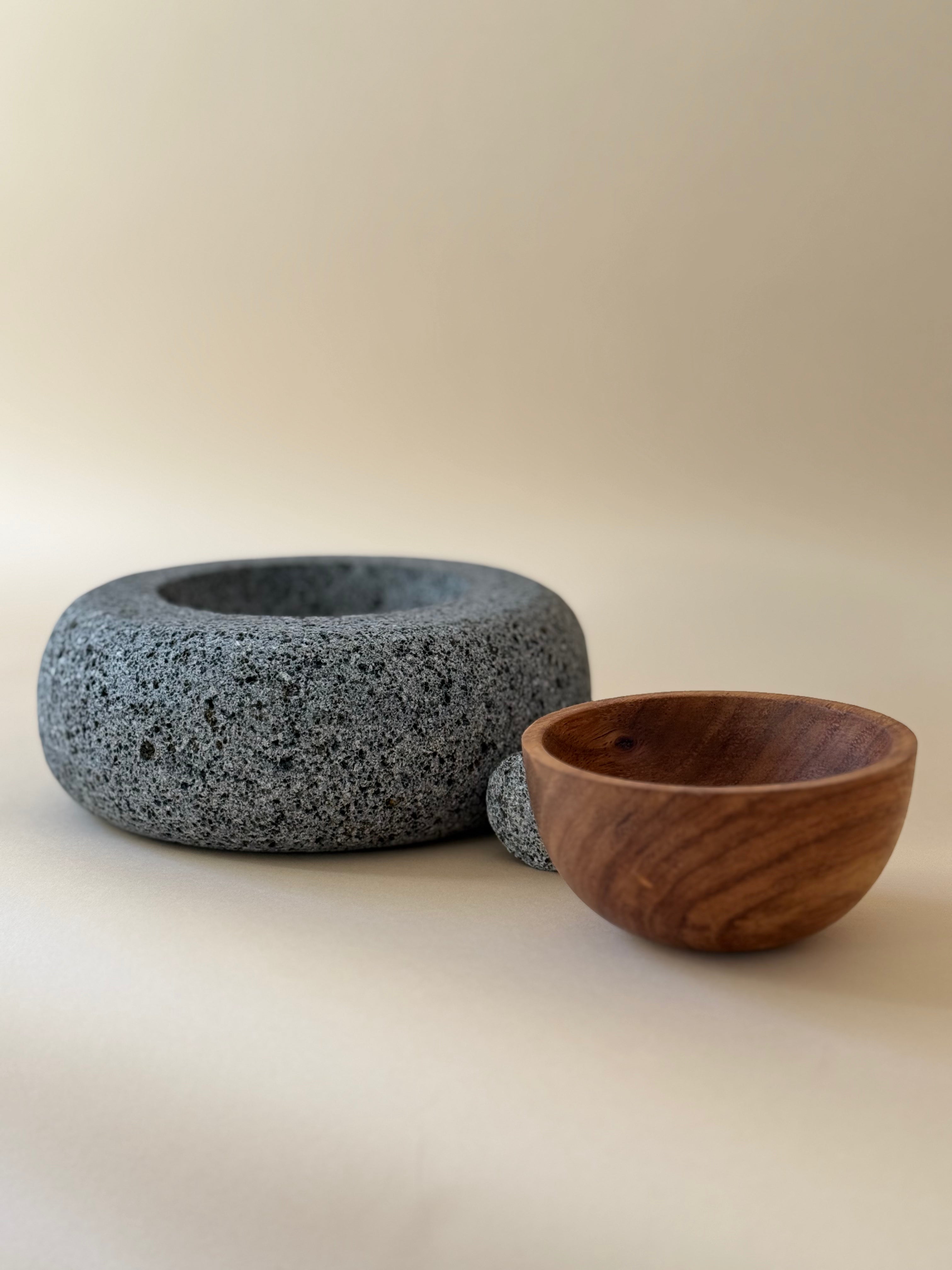 Artisan Donut Molcajete with Parota Center Bowl