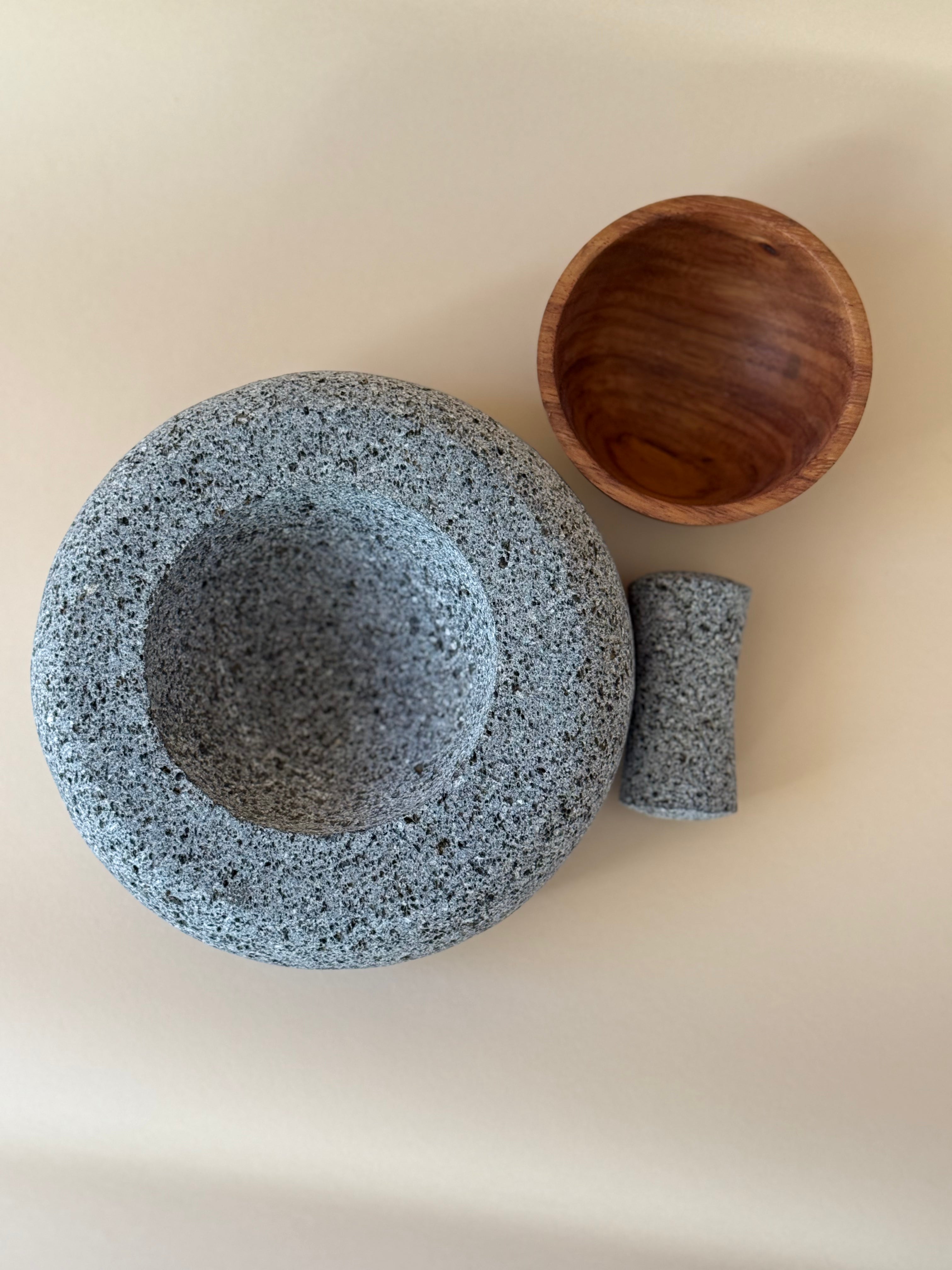 Artisan Donut Molcajete with Parota Center Bowl