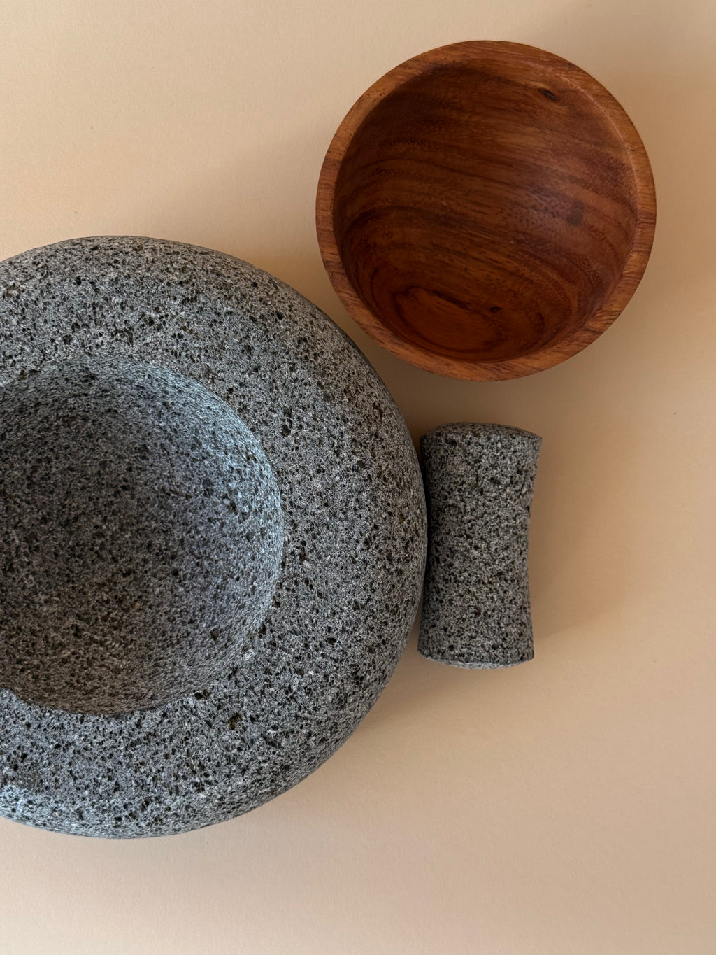 Artisan Donut Molcajete with Parota Center Bowl