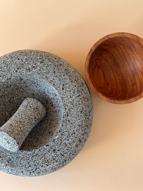 Artisan Donut Molcajete with Parota Center Bowl