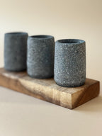 Agavero – Set of 3 Tequileros with Pine Base