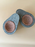 Avocado-Shaped Volcanic Stone Molcajete - Half