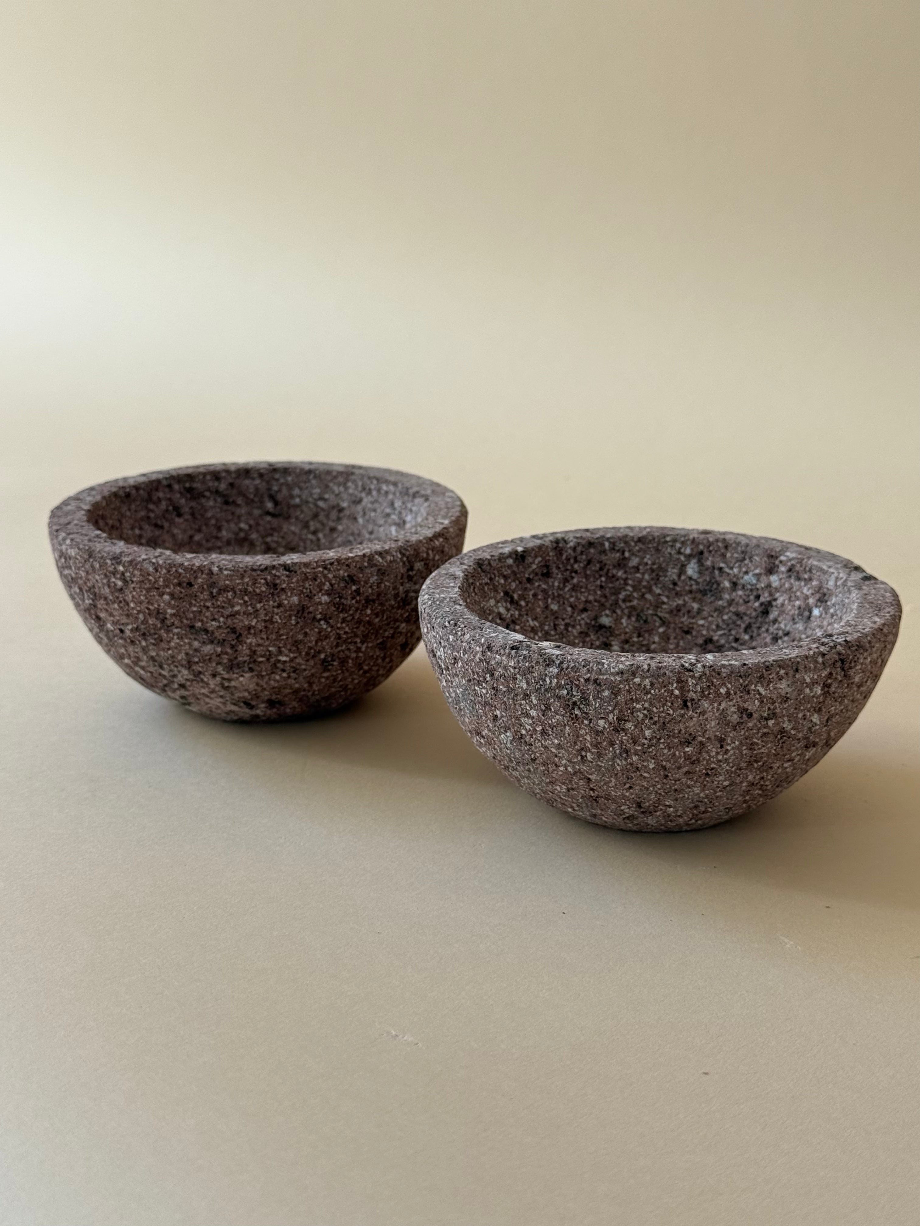 Mini Red Bowls – Natural Volcanic Stone
