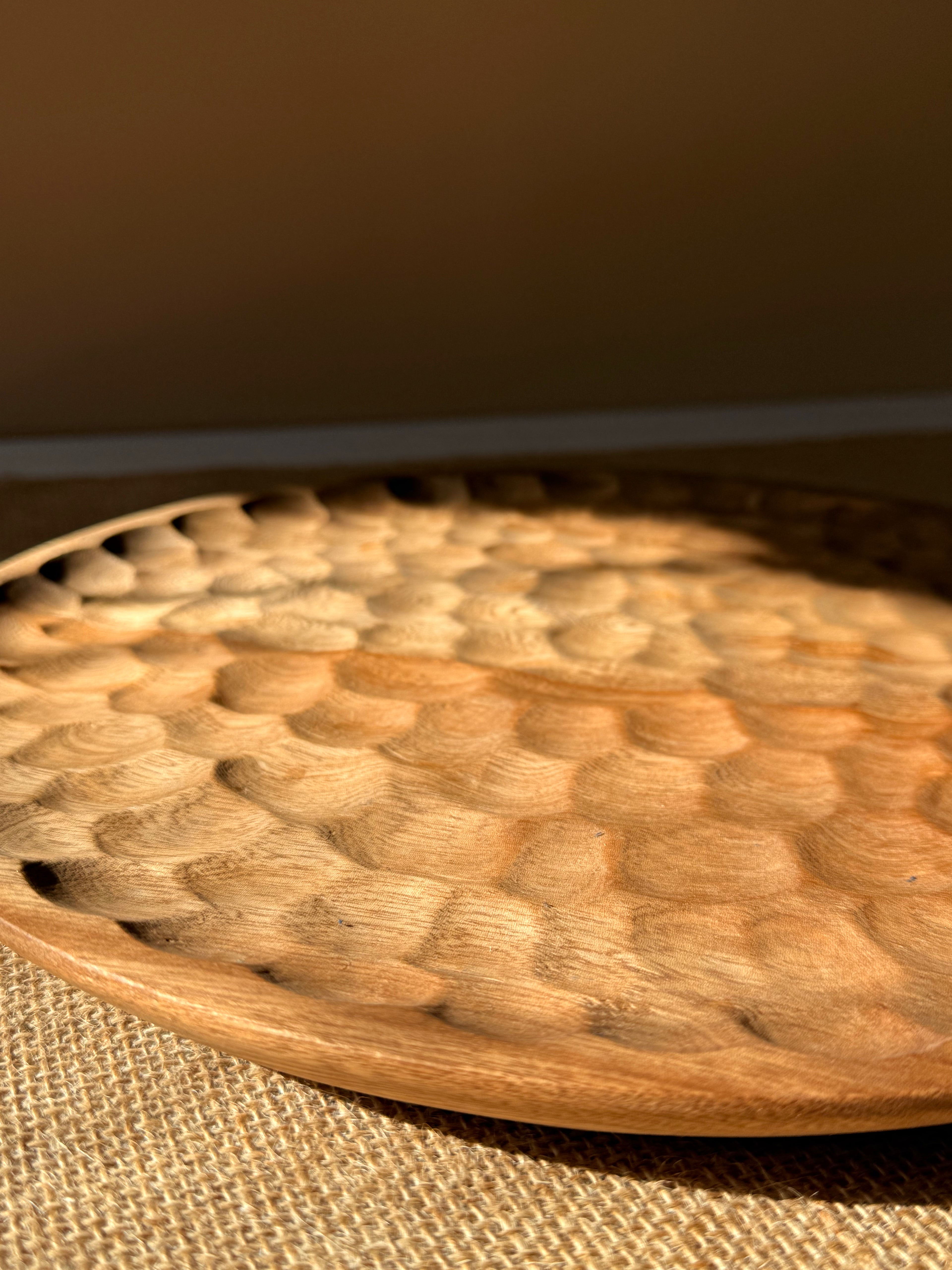 Hand-Carved Wooden Tray