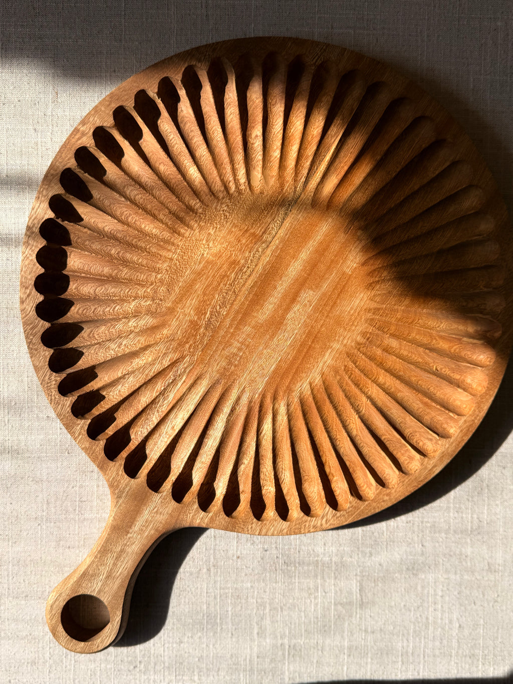 Artisan Hand-Carved Rosa Morada Tray