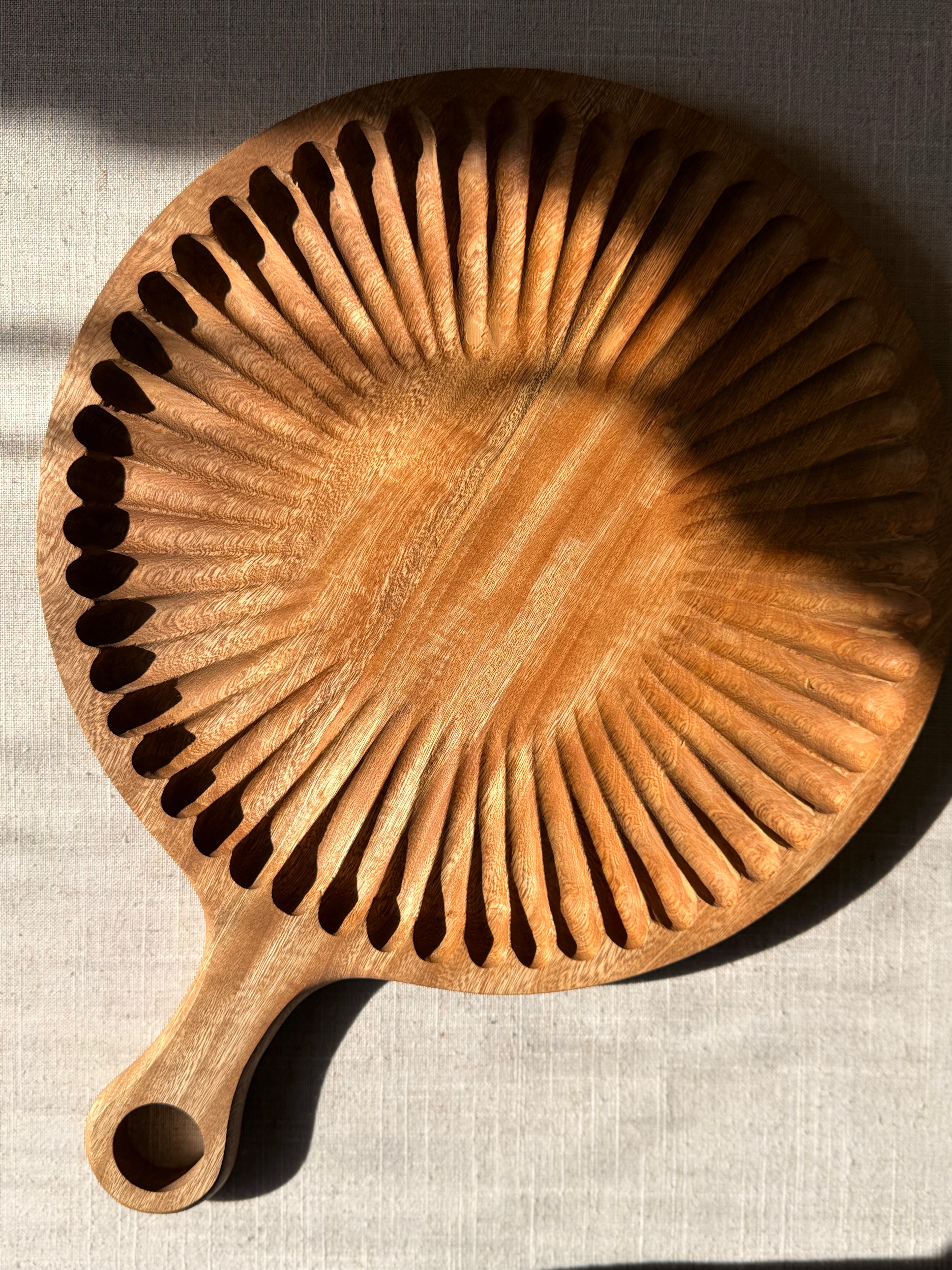 Artisan Hand-Carved Rosa Morada Tray