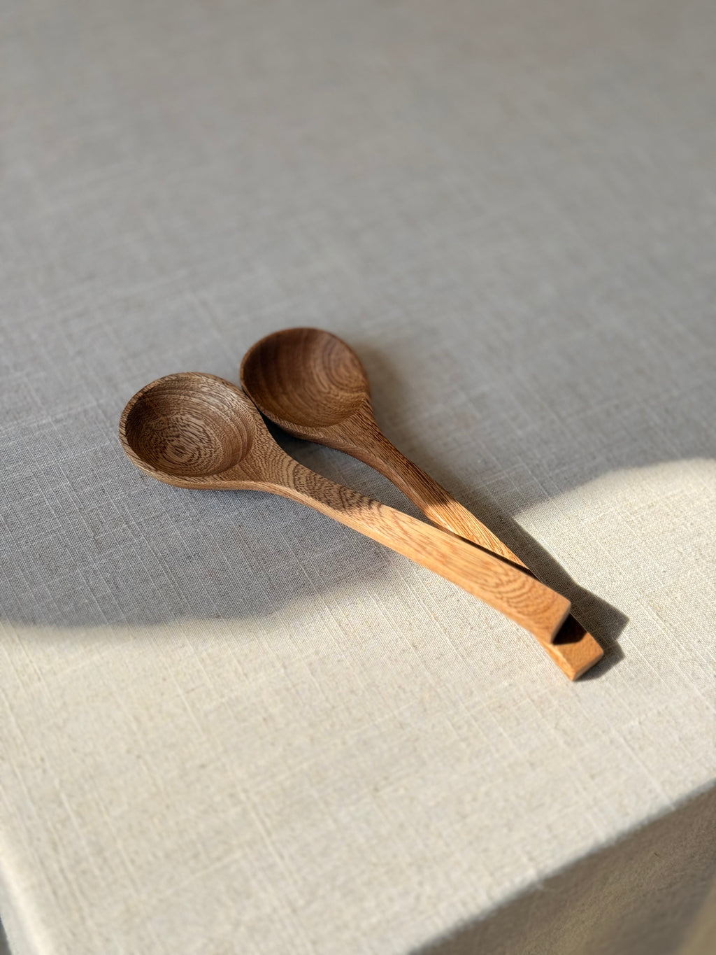 Hand-Carved Serving Spoons - Set of 2