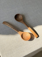 Hand-Carved Serving Spoons - Set of 2
