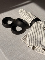 The Obsidian Napkin Rings | Set of 8