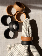 The Obsidian Napkin Rings | Set of 8