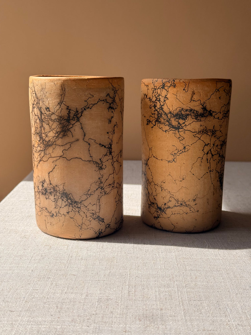 Binni Zaa Earth Collection | Atzompa Smoke-Etched Tumblers