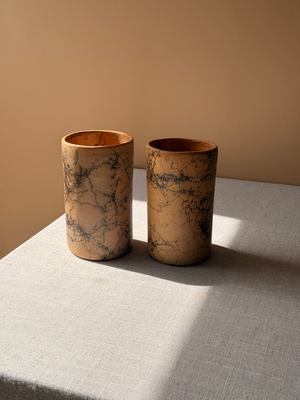 Binni Zaa Earth Collection | Atzompa Smoke-Etched Tumblers