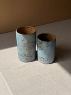 Binni Zaa Indigo Collection | Atzompa Smoke-Etched Tumblers