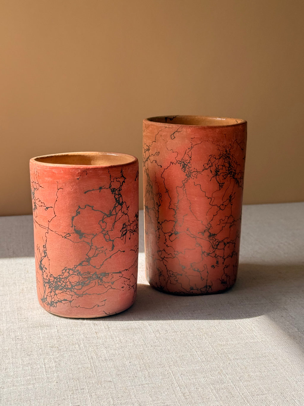 Binni Zaa Grana Collection | Atzompa Smoke-Etched Tumblers