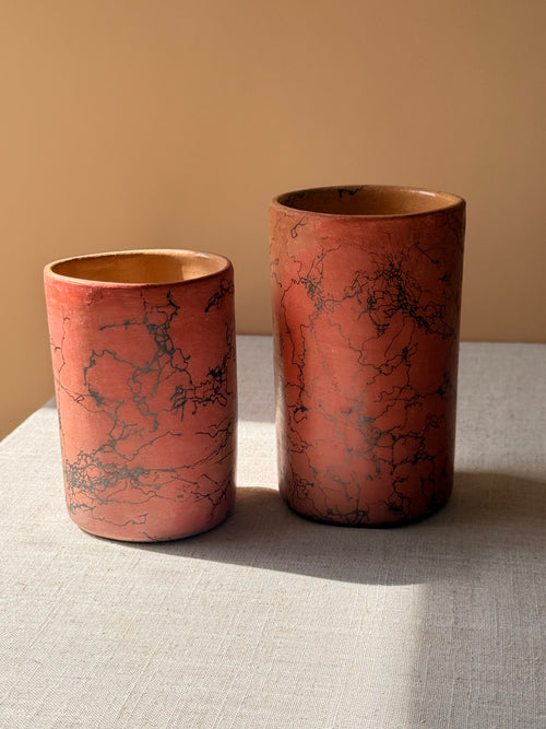 Binni Zaa Grana Collection | Atzompa Smoke-Etched Tumblers