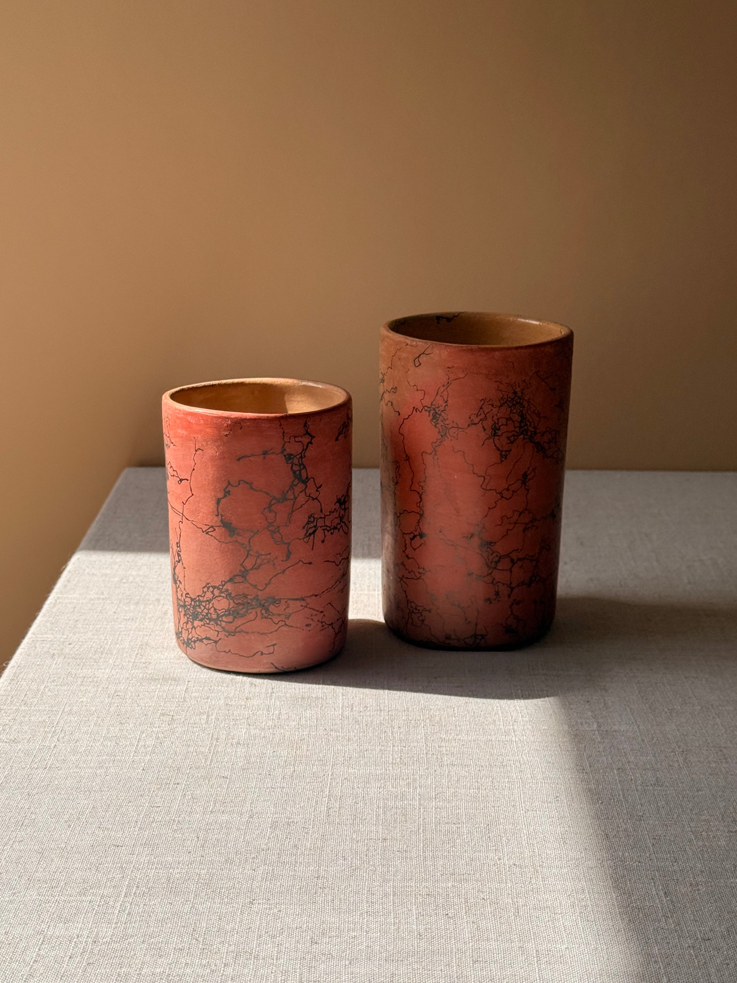Binni Zaa Grana Collection | Atzompa Smoke-Etched Tumblers