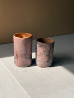 Binni Zaa Violeta Collection | Atzompa Smoke-Etched Tumblers