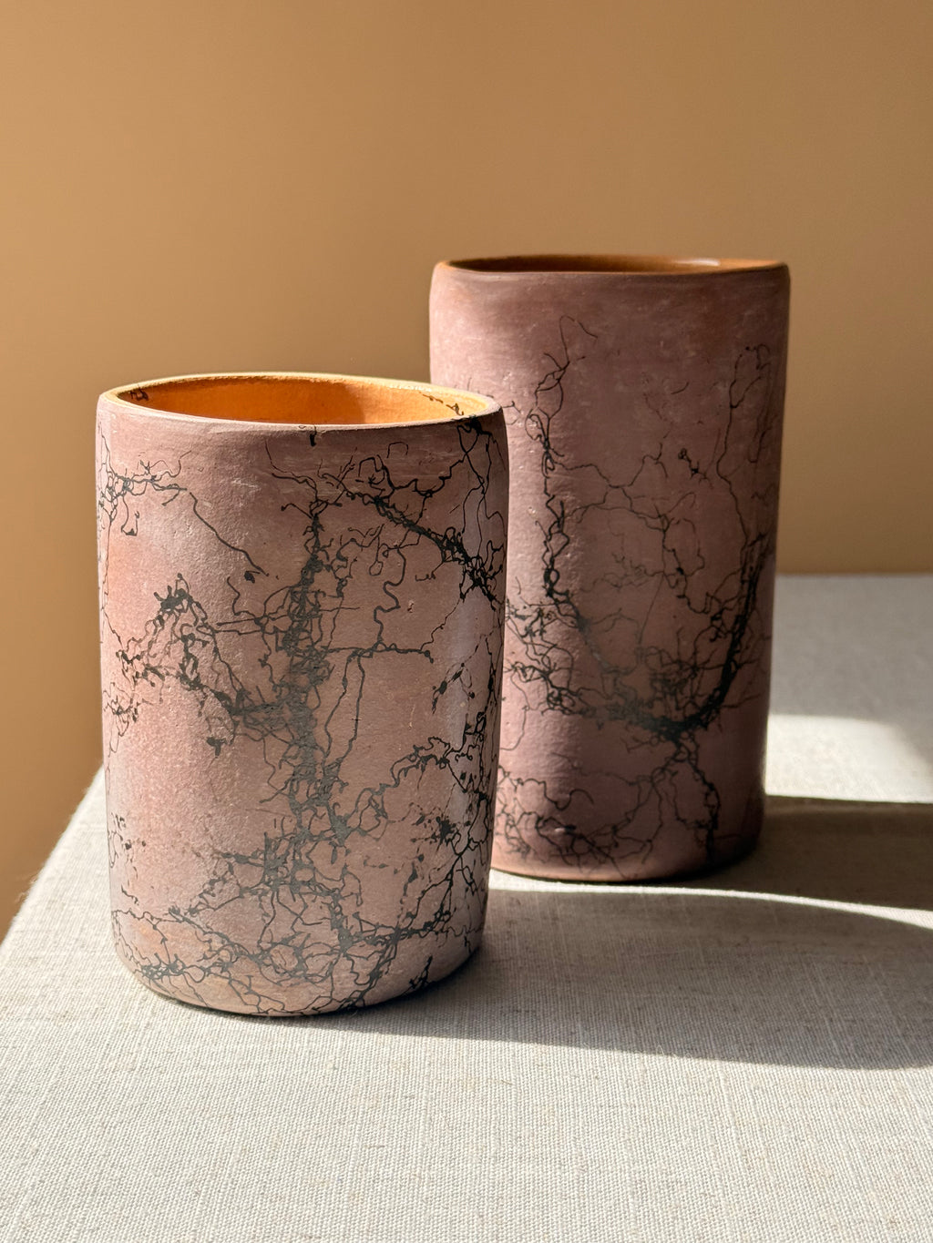 Binni Zaa Violeta Collection | Atzompa Smoke-Etched Tumblers